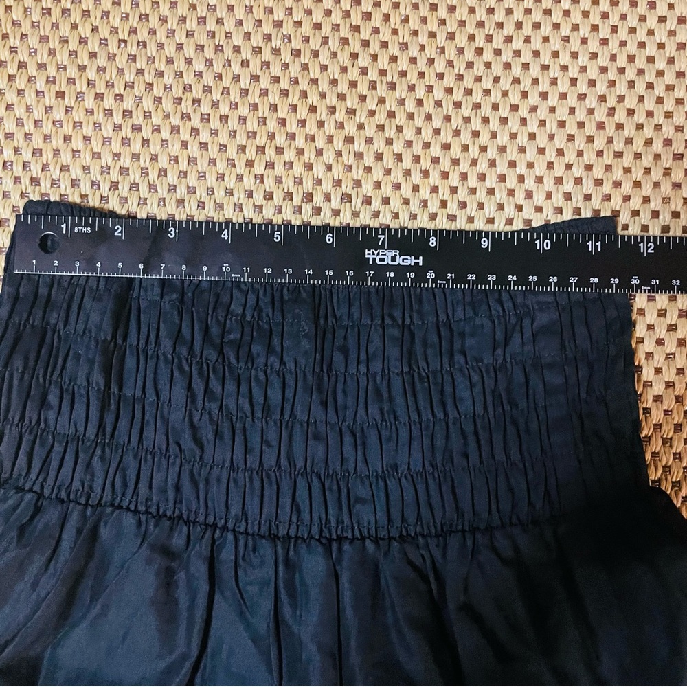 Summer Tiered Maxi Skirt Strapless Midi Dress 100% Cotton Black Women’s XS - Picture 6 of 7